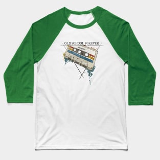 Old School Forever Retro 90s Cassette Mixtape Baseball T-Shirt